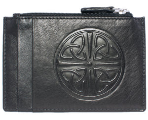Celtic Leather I.D. Holders with RFID Blocking Technology - Black