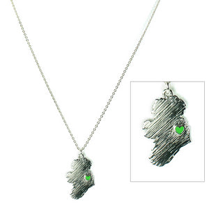 My Heart Belongs to Ireland Necklace - Silvertone