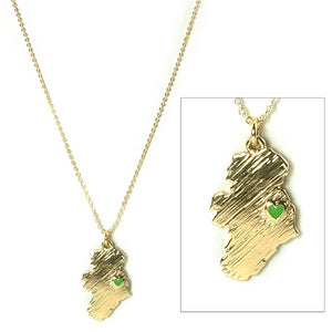 My Heart Belongs to Ireland Necklace - Goldtone