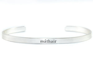 Irish Word Bracelet - máthair (mother)/Silvertone