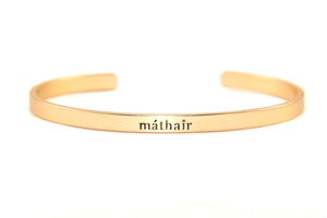 Irish Word Bracelet - máthair (mother)/Goldtone